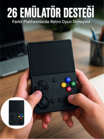 LCD Retro Oyun Konsolu TV Bağlantı Destekli Çift Analog Joystick El Tipi Konsol - Lisinya