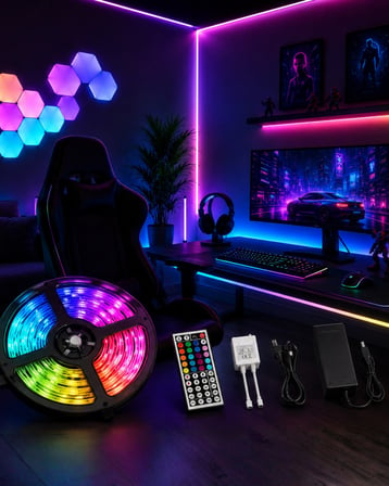 5 Metre RGB LED Şerit Kumandalı 5050 Renk Değiştiren LED Strip - Lisinya