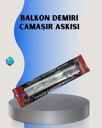 25x60 Balkon Askılığı Kare Demir Uyumlu Hava Dayanıklı Çamaşır Askısı - Lisinya