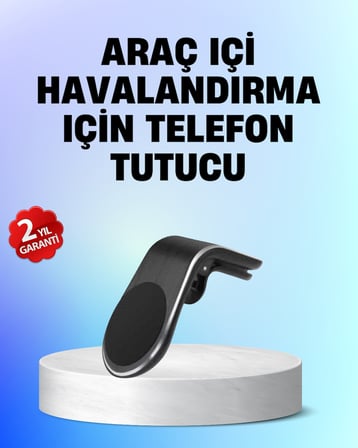 Manyetik Araç Telefon Tutucu – 360° Döner Kalorifer Petekli - Lisinya