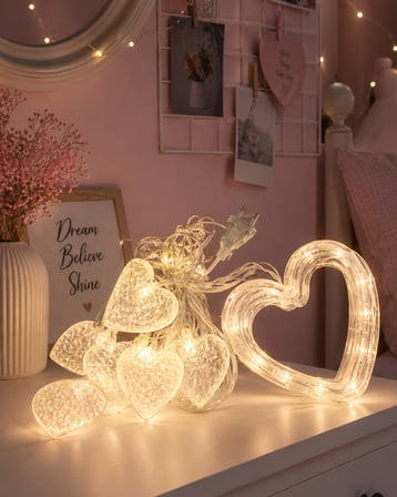 Kalp Figürlü LED Neon Dekor Işığı Romantik Ortam Aydınlatması - Lisinya