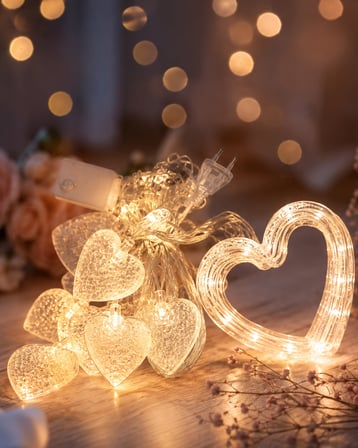 LED Kalp Neon Lamba Dekoratif Romantik Gece ve Ortam Işığı - Lisinya
