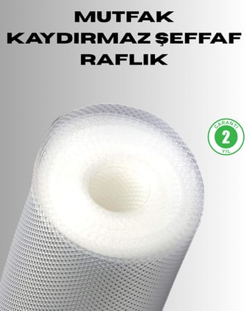 Kaydırmaz şeffaf raflık çekmece örtüsü 45x300 cm - Lisinya