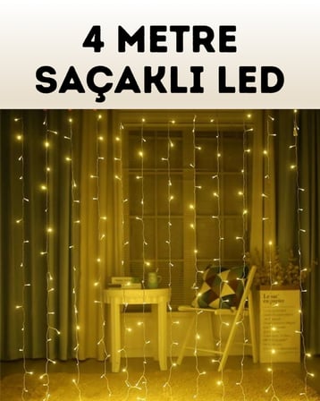 4 metre şelale perde led işık dış mekan i̇ç mekan uyumlu - lisinya