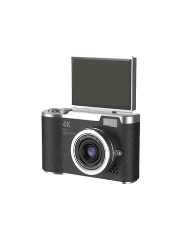Kompakt 4K Dijital Kamera 48 MP Sensör 8X Zoom Flip Ekran Vlog ve Selfie Uyumlu - Lisinya