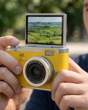 Yeni Nesil Dijital Kamera 48 MP 4K Video Zoomlu Selfie ve Vlog Kamera - Lisinya