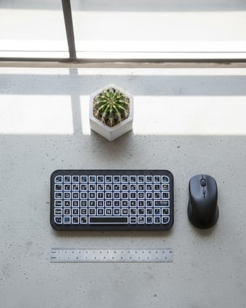 RGB Işıklı Kablosuz Mini Klavye 10 mm İnce Gövde - Lisinya
