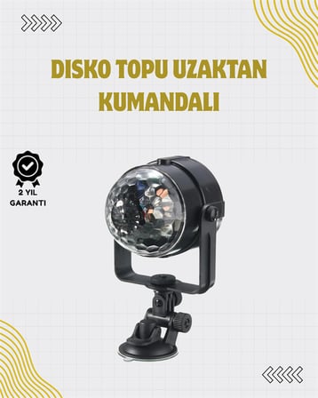 Uzaktan Kumandalı, Ses Kontrollü LED Disko Işığı - Parti ve Kulüpler İçin - Lisinya