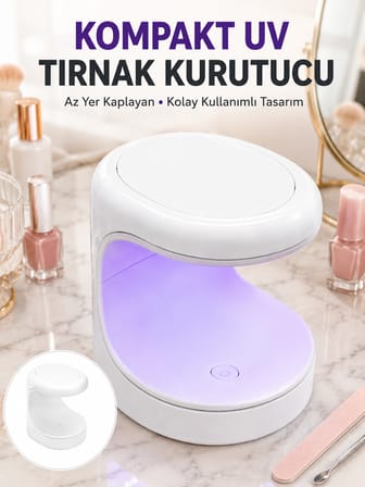 Seyehat Tipi Mini Oje Kurutucu Ultraviole Mor Işık Protez Tırnak Kurutucu Yeni Nesil - Lisinya