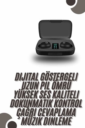 TWS Bluetooth Kulaklık 5.0 Bluetooth Bağlantılı Dokunmatik Kontrol Özelliği Yeni Nesil - Lisinya