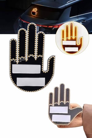 Uzaktan Kumandalı El Orta Parmak Led Araç Camına Özel Yeni Nesil - Lisinya