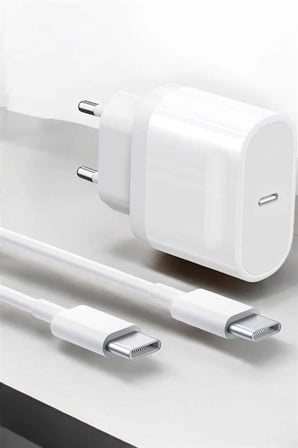 Güç Adaptörü ve Kablosu Şarj Aleti 15/15 Pro Max Uyumlu Hızlı Şarj - Lisinya