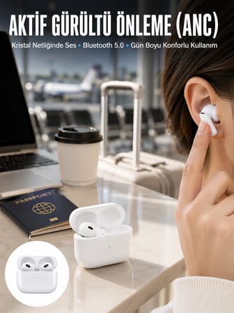 Bluetooth Kulaklık 3.Nesil Kablosuz Uzun Pil Ömrü Dokunmatik Kontrol Yeni Nesil - Lisinya