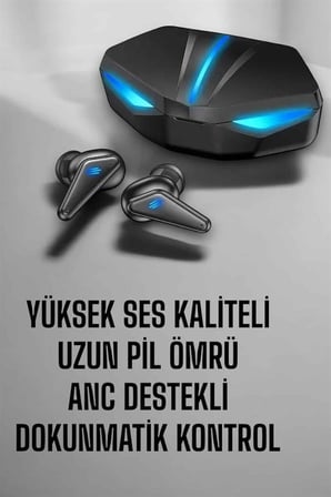 Bluetooth Oyuncu Kulaklığı Led Işıklı Kablosuz ANC Özelliği - Lisinya