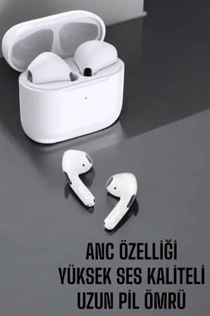 Beyaz Yeni Nesil Pro Bluetooth Kulaklık Yüksek Ses Kaliteli ANC Özelliği - Lisinya