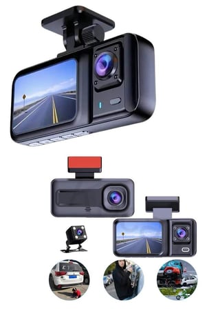 Ekranlı Sürüş Kaydedici DVR Ön ve Arka Kameralı Full HD Çözünürlüklü - Lisinya