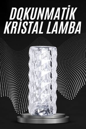Kristal Lamba Masa Lambası Şarjlı Masa Lambası Dokunmatik Sensör Usb Şarjlı - Lisinya