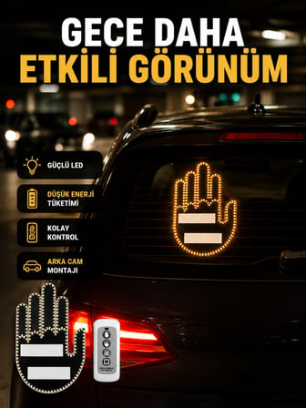 A Kalite Uzaktan Kumandalı LED Park Uyarı Işığı El Figürlü Model - Lisinya