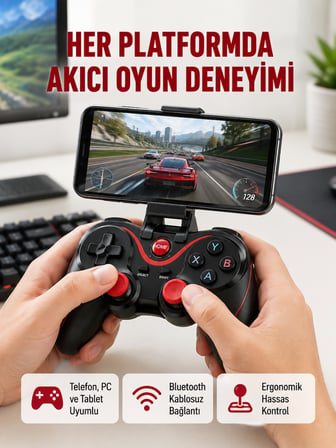 Hafif ve Taşınabilir Kablosuz Bluetooth Oyun Konsolu - Lisinya
