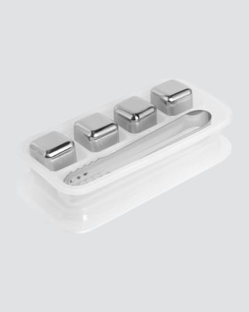 Paslanmaz Çelik Metal Buz Küpü Seti Sulandırmadan Soğutma ve Klips Dahil - Lisinya