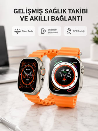 Kordonlu Akıllı Saat – Sesli Görüşme, GPS, Nabız ve Uyku Takibi - Lisinya