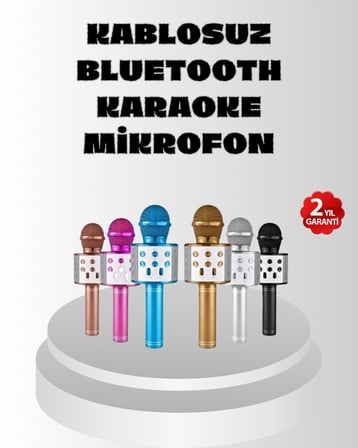 Kablosuz Bluetooth Karaoke Mikrofon  Yankı Efektli - Lisinya