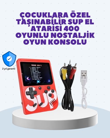 Şarjlı Taşınabilir El Oyun Konsolu 400 Oyun - Lisinya