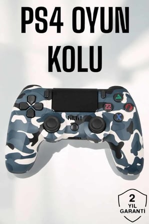PS4 Oyun Kolu Kamuflaj Desenli Joystick - Lisinya