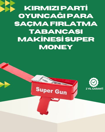 Elektrikli Money Gun Oyuncak Parti Tabancası - Lisinya
