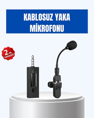 Bluetooth 5.2 Destekli Gürültü Önleyici Kablosuz Mikrofon - Lisinya