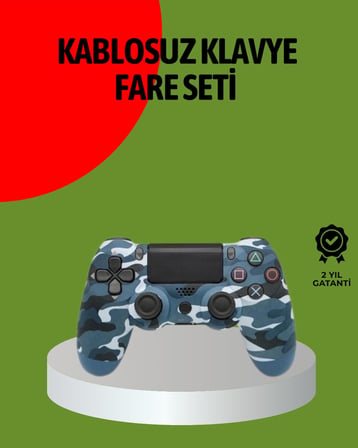 PS4 Kablosuz Oyun Kolu Gecikmesiz Bağlantılı Ergonomik Tasarımlı - Lisinya