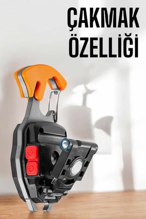 yeni nesil Kamp Feneri Çok Fonksiyonlu Fener Anahtarlık Usb Çakmaklı Cam Kırıcı Kemer Kesici Açacak 