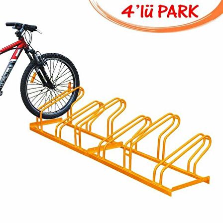 Bisiklet Park Yeri 4’lü 40x140 Turuncu