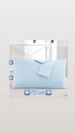 %100 Cotton(PAMUK) Açık Mavi (2 ADET) (50X70CM) Yastık Kılıfı Pillow