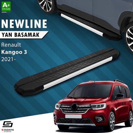 S-Dizayn Renault Kangoo 3 Uzun Şase NewLine Aluminyum Yan Basamak 223 Cm 2021 Üzeri A+ Kalite