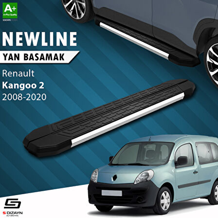 S-Dizayn Renault Kangoo 2 Uzun Şase NewLine Krom Yan Basamak 223 Cm 2008-2020 A+ Kalite