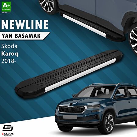 S-Dizayn Skoda Karoq NewLine Aluminyum Yan Basamak 173 Cm 2018 Üzeri A+ Kalite