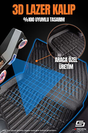 S-Dizayn Toyota Auris 3D Pro Havuzlu Paspas 2013-2020 A+ Kalite