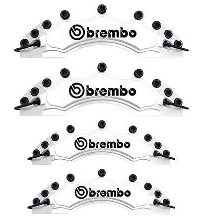 Lancia Uyumlu Brembo Beyaz Kaliper Kapağı 4 Parça Ön Arka Set
