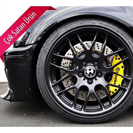 Porsche Uyumlu Brembo Sarı Kaliper Kapağı 4 Parça Ön Arka Set