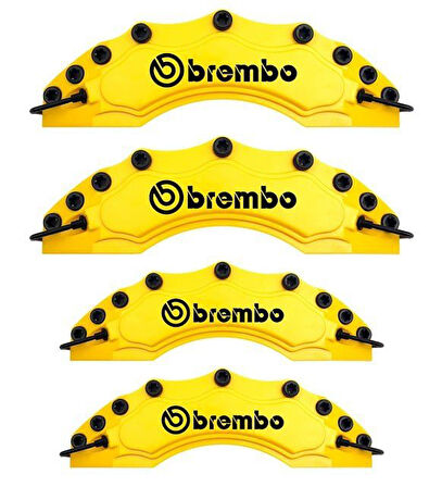 Opel Corsa Uyumlu Brembo Sarı Kaliper Kapağı 4 Parça Ön Arka Set