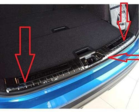 Nissan Qashqai Uyumlu 2006 2013 Arka Tampon Eşiği Krom
