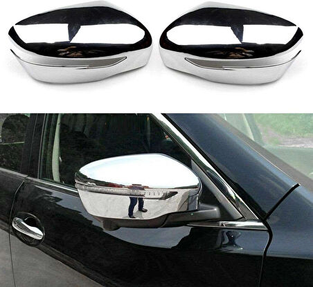 Nissan X-Trail Uyumlu 2014 2021 Ayna Kapağı ABS (Plastik) Siyah