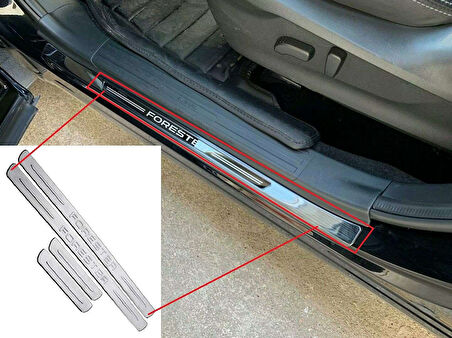 Subaru Forester Uyumlu 2013 2018 Dış Kapı Eşiği Krom
