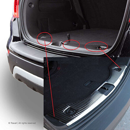 Opel Mokka Uyumlu 2012 2020 Arka Tampon Eşiği Krom 