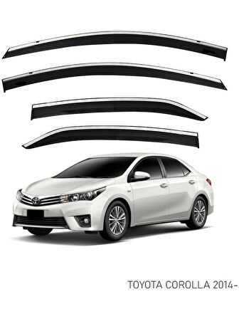 Toyota Corolla 2013+2018 Kromlu Cam Rüzgarlığı İthal