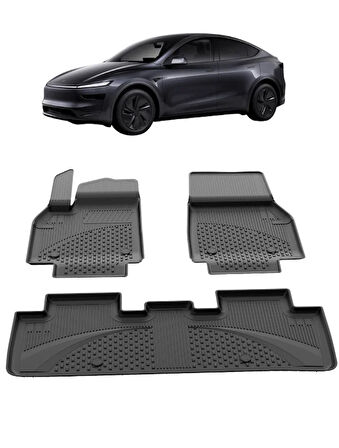 Tesla Model Y Juniper 2025+ Uyumlu SAHLER 4.5D PRO Premium Oto Havuzlu Paspas