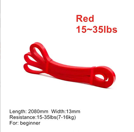 Başlangıç Seviye 7-16 kg Direnç Bandı Yoga Pilates Lastiği / Training Band - Kırmızı