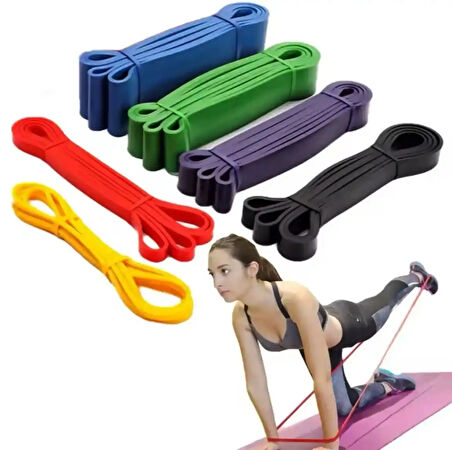 Başlangıç Seviye 7-16 kg Direnç Bandı Yoga Pilates Lastiği / Training Band - Kırmızı