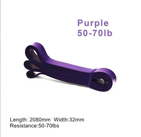 Orta Seviye 15-40 kg Direnç Bandı Yoga Pilates Lastiği / Training Band - Mor